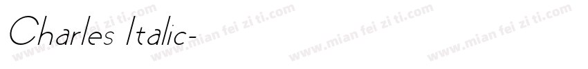 Charles Italic字体转换